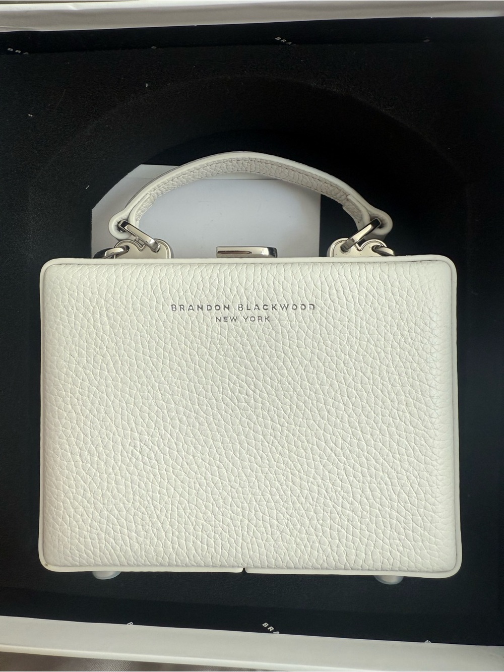 Brandon Blackwood - Mini Kendrick Trunk - White Grain Leather